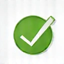 Iconiță de confirmare, o bifă verde într-un cerc